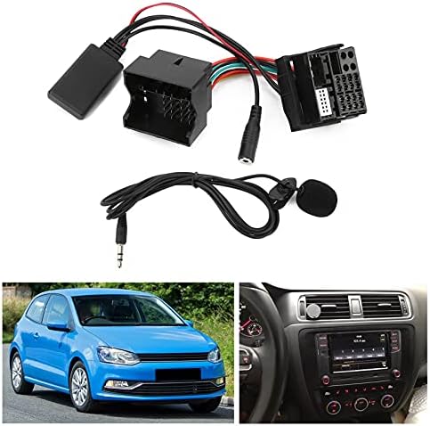 Acouto for RCD 510 Bluetooth Module, Car Microphone with AUX Bluetooth Adapter for RNS 310 510 for RCD 300 310 510, Microphone Adapter Auxiliary Audio Wire 150cm/59in Length Replacement