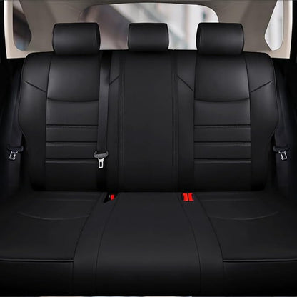 Custom Fit RAV4 Car Seat Covers for Select Toyota RAV4 2019 2020 2021 2022 2023 2024 2025 LE,XLE,XLE Premium,Limited - Full Set,Leather(Black)