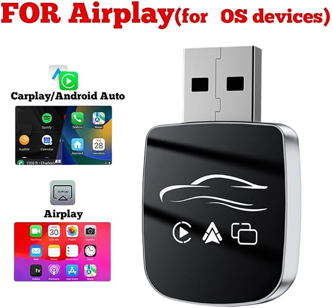 Smart AI Box Wireless Carplay Adapter Android Auto USB Dongle Wired Connection Airplay
