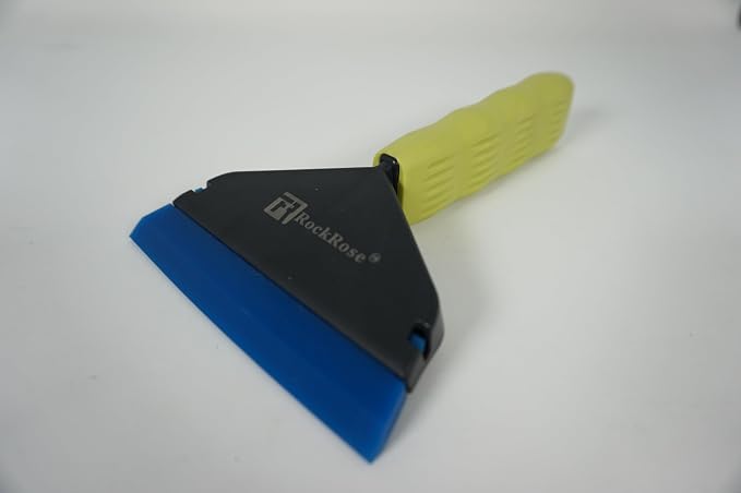 RockRose Comfort Glide Window Wiper Squeegee Effortless Cleaning & Film Installation with Soft TPE Handle for Secure Grip on All Glass Surfaces 2pcs