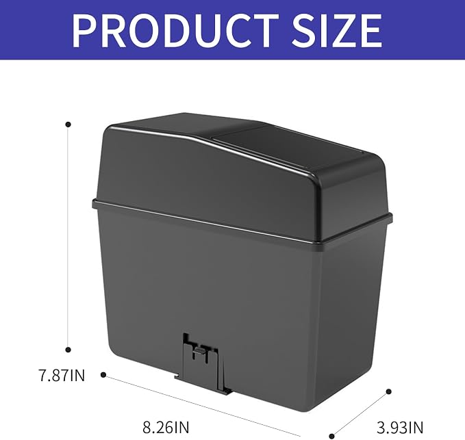 1 Pcs Black Car Trash Can, Car Trash Bin with Lid, Universal Portable Car Trash Can for Most Cars,Suvs, Offices