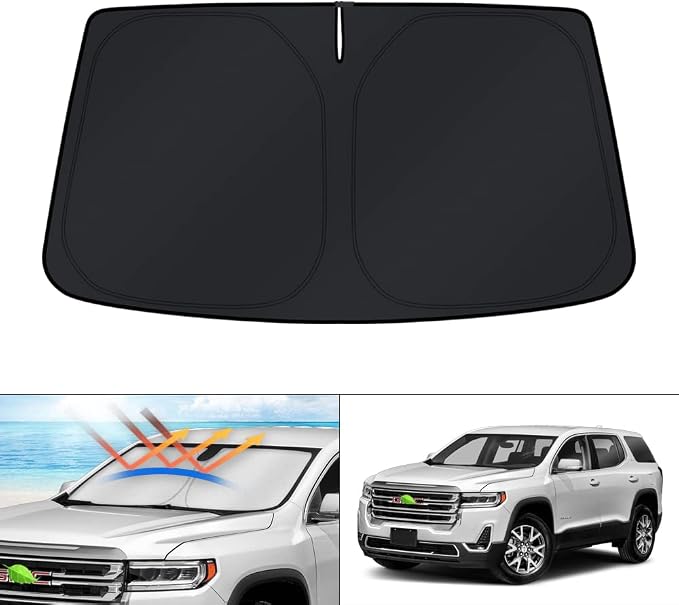 KUST Windshield Sun Shade for 2017-2023 GMC Acadia SUV Accessories Window Sunshade Sun Protector Foldable Block UV Rays Keep Car Cooler
