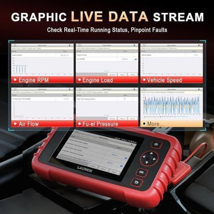 Launch OBD2 Scanner Full System Scan Tool CRP123X Plus V2.0 2026, Lifetime Free Update Car Scanner with SAS/Throttle/Oil Reset,Auto VIN OBD2, FCA SGW, Battery Test Scanner Code Reader