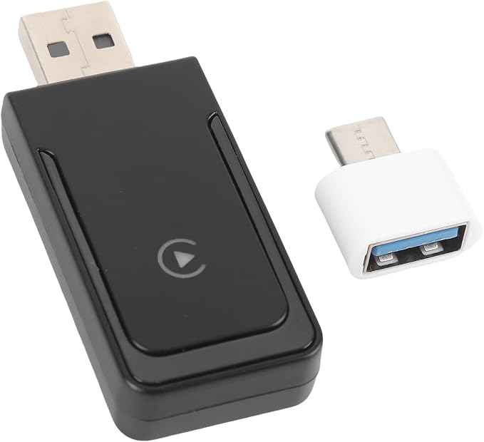 2 in 1 Wireless CarPlay Adapter, Wired to Wireless Converter for CarPlay and Android Auto, Bluetooth 5.0 WiFi Plug and Play Car Dongle CP508A (CP508D)