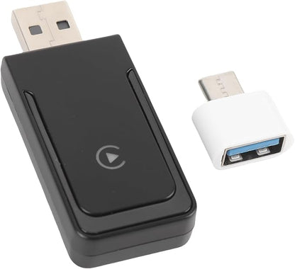 2 in 1 Wireless CarPlay Adapter, Wired to Wireless Converter for CarPlay and Android Auto, Bluetooth 5.0 WiFi Plug and Play Car Dongle CP508A (CP508D)