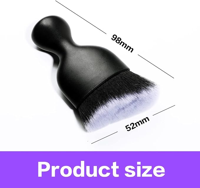 AOCISKA Car Interior Detailing Brush,Soft Bristle Cleaning Brush Car Detailing Brush Dusting Brush,Car Interior Cleaning Tool,Auto Detail Brush Car Dash Duster Brush (Black&White with Cap)