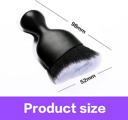 AOCISKA Car Interior Detailing Brush,Soft Bristle Cleaning Brush Car Detailing Brush Dusting Brush,Car Interior Cleaning Tool,Auto Detail Brush Car Dash Duster Brush (Black&White with Cap)