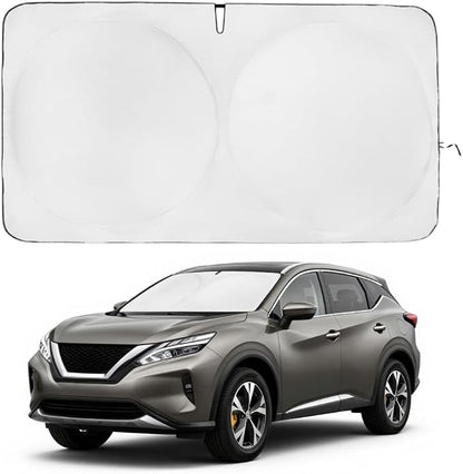 Windshield Sun Shade | Compatible for Nissan Murano (2025-2026) | Certified 99.87% UVB & 99.02% UVA Car Sun Shade. Award Winning Sunshade - Patented Technology | Car Shades by Kinder Fluff