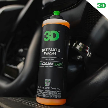 3D Ultimate Wash 16 0z – pH Neutral Car Wash Soap with Ultra Foam – Scratch-Free, High-Foaming Car Soap for Paint Protection – Safe for All Finishes