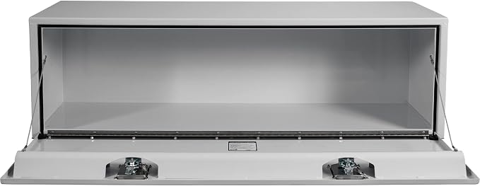Buyers Products 1702415 Steel Underbody Truck Box, 18x 18x 60 Inch, Job Site Box, Lockable T-Handle Latch, Utility Tool Box, Heavy Duty Storage and Organizer, Made In The USA, White