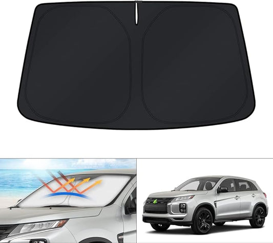 KUST Windshield Sun Shade for 2011-2023 2024 2025 Mitsubishi Outlander Sport (NOT fit Outlander) Accessories Sunshade Window Sun Protector Foldable Block UV Rays Keep Car Cooler