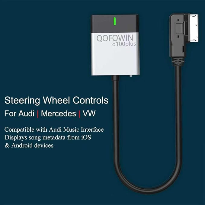 Audi Bluetooth car Music High-Definition Adapter,Wireless Audio Music Adapter,Compatible with Audi 3G AMI, 2G AMI Interfaces,Mercedes Media,Mercedes Music,and Volkswagen Music Interface