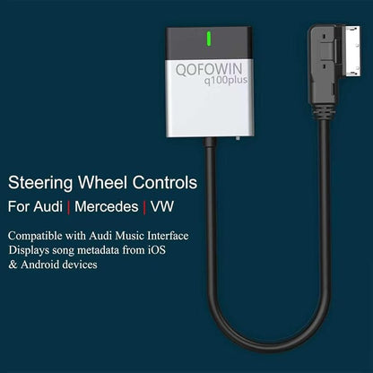Audi Bluetooth car Music High-Definition Adapter,Wireless Audio Music Adapter,Compatible with Audi 3G AMI, 2G AMI Interfaces,Mercedes Media,Mercedes Music,and Volkswagen Music Interface
