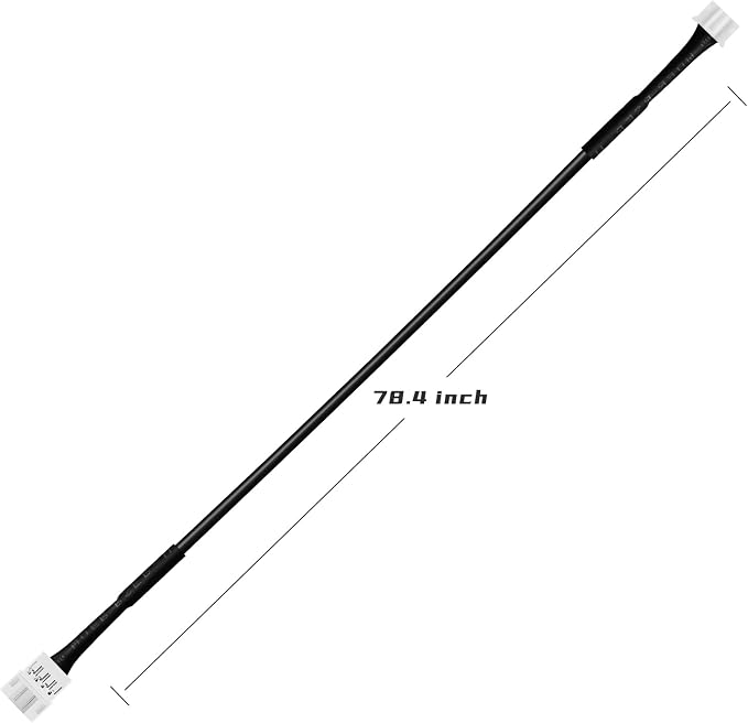 Acrylic Interior Car LED Strip Light Extension Wire 78.7inch, which fit for Dreamcolor&RGB Main Controller Connects and sub-Controller kit (not Including), Not fit dreamcolor 5 in 1(Single Controller)