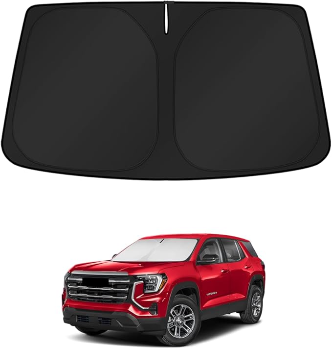 KUST Windshield Sun Shade for GMC Terrain 2025 2026(Fit for Chevrolet Equinox) Window Accessories Shade Sun Visor Cover Foldable Block UV Rays