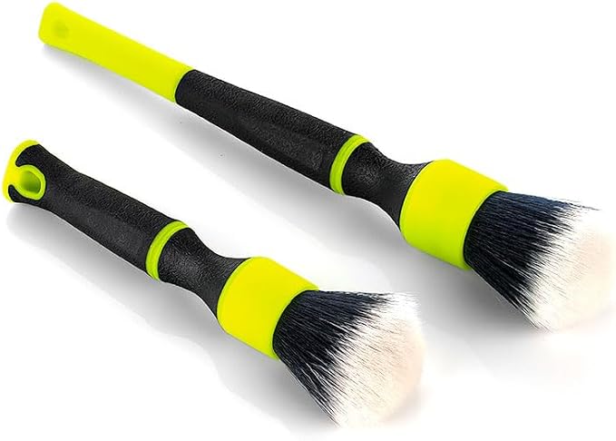 Detail Factory - TriGrip Ultra-Soft Detailing Brush Set - Scratch-Free Cleaning for Exterior, Interior Panels, Emblems, Badges, Gauges, Infotainment Screen - Octane Ectoplasm