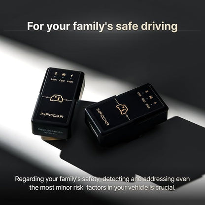 IO180-PH Smart OBD2 Scanner / ELM327 Bluetooth Vehicle Diagnostic Tool/Supports English/Free Dedicated App/Lifetime Updates/iOS & Android Compatible/Easy in-App Connection