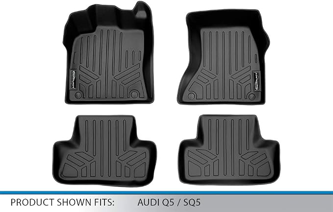 MAXLINER Floor Mats 2 Row Liner Set for 2009-2017 Audi Q5