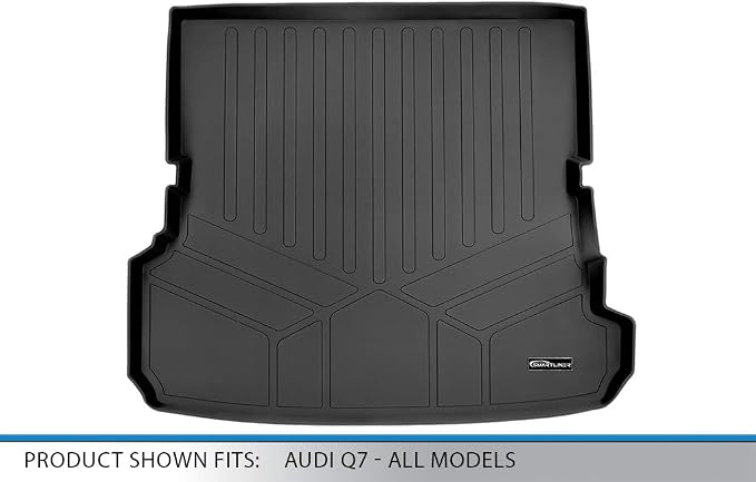 MAXLINER All Weather Custom Fit Cargo Trunk Liner Floor Mat Behind 2nd Row Compatible with 2017-2025 Audi Q7 / SQ7