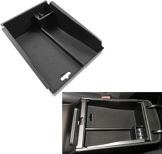 Center Console Armrest Storage Box Compatible with Hyundai Tucson 2016-2021 ABS Tray Insert Organizer Glove Pallet Phone Holder