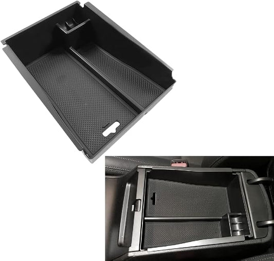 Center Console Armrest Storage Box Compatible with Hyundai Tucson 2016-2021 ABS Tray Insert Organizer Glove Pallet Phone Holder