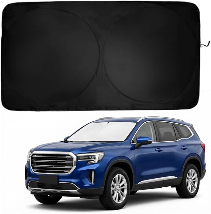 Windshield Sun Shade | Compatible for GMC Acadia (2024-2026) | Certified 99.87% UVB & 99.02% UVA Car Sun Shade. Award Winning Sunshade - Patented Technology | Car Shades by Kinder Fluff