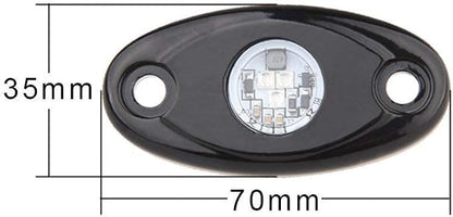 YONEDA 4 Pods Yellow Rock Lights 6000K 3LED Bright LED Underglow Lights IP68 Waterproof for Trucks SUV UTV ATV RZR Car Boats Pickup Motorcycle