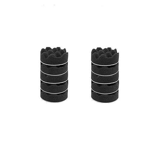 10 Pcs 3 Inch Polishing Pad Foam Drill Sponge Buffing Pads 80mm Flocking Car Buffer for Detail Polisher Waxing Cleaning(Wave Black)