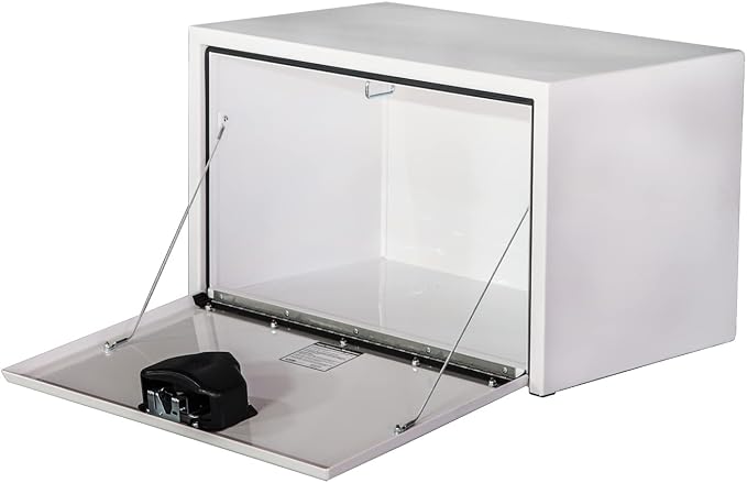 Buyers Products 1703203 Steel Underbody Truck Tool Box 14 x 16 x 30 Inch, White Powder-Coated 14 Ga Steel, Locking Stainless Paddle Latch, Drop Door, Weather-Resistant, Made in USA