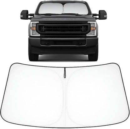Proadsy 2026 Upgrade Front Windshield Sun Shade Foldable Sunshade Protector Custom Fit 2017-2025 2026 Ford Super Duty F-250 F250 F-350 F350 F-450 F450 F-550 F550 2Door 4Door Pickup Accessories