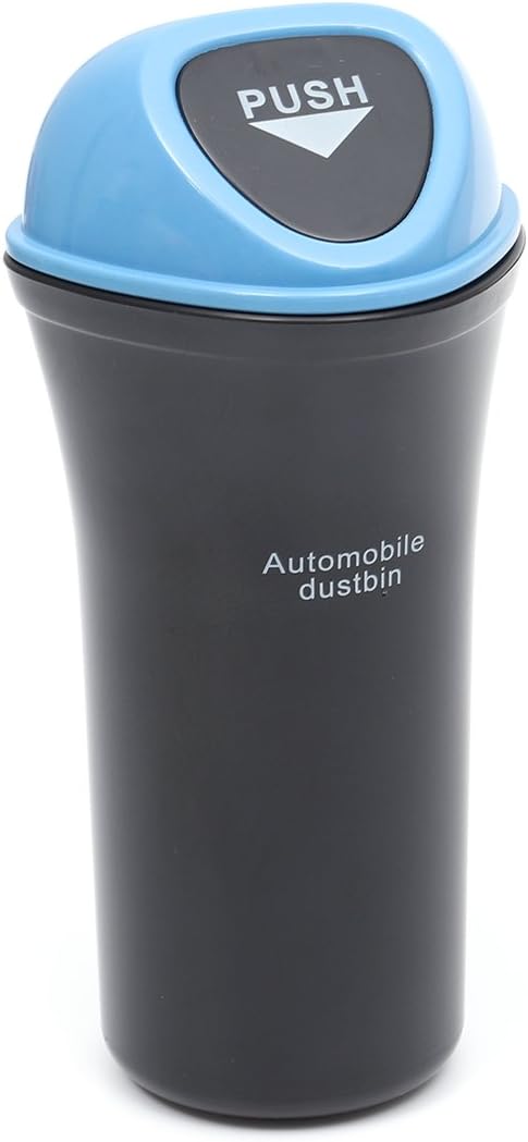 VOSAREA Auto Dustbin Car Trash Can Garbage Can Leakproof Vehicle Trash Bin(SkyBlue)