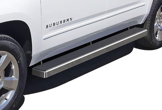 APS Running Boards (Nerf Bars Side Steps Step Bars) Compatible with Suburban 1500 Yukon XL 1500 2000-2020 (Exclude Z71 Denali) & Avalanche 02-13 (Silver 5in 304 Stainless Steel)