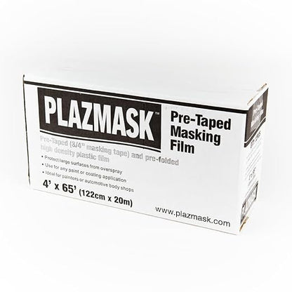 Pre-Taped Masking Film (4-Feet X 65-Feet, 12-Pack)