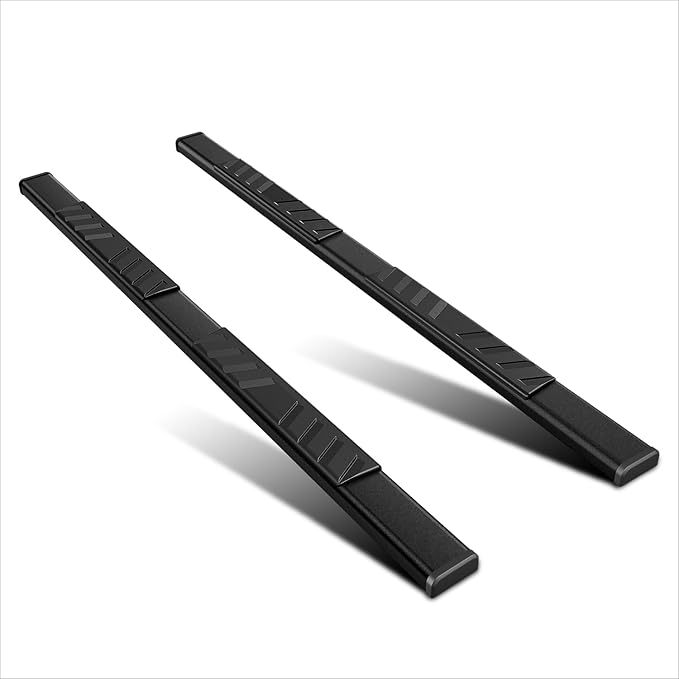 [Pair] 5 Inch Black Stainless Running Boards/Side Steps/Nerf Bars Compatible with 04-14 Ford F150 Crew Cab