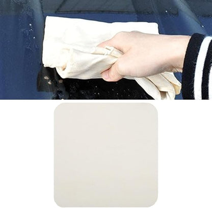 Chamois Cloth for Car, Natural Shammy Car Drying Towel, 19.68'' X 19.68''(2.7 sq ft) Absorbent Fast Drying Cleaning Cloth for Car Wash, Glass, Paint Care, Mirrors, Windows (Square)