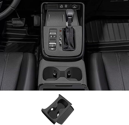Temmis Center Console Silicone Cup Holder Kit for Honda CRV 2023-2026 (Gasoline & Hybrid), Insert Center Consel Electrostatic adsorption Cover for Honda CRV 2023-2026-Black