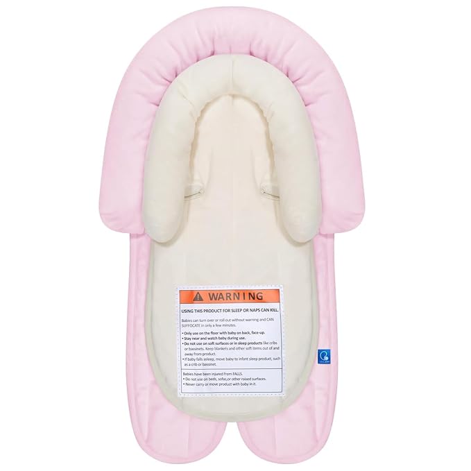 COOLBEBE New 2-in-1 Babybody Supports for Baby Newborn Infants - Extra Soft Stroller Cushion Pads Car Seat Insert, Seasons, Pink