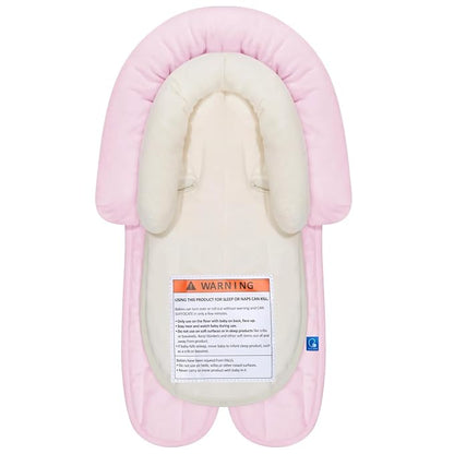 COOLBEBE New 2-in-1 Babybody Supports for Baby Newborn Infants - Extra Soft Stroller Cushion Pads Car Seat Insert, Seasons, Pink