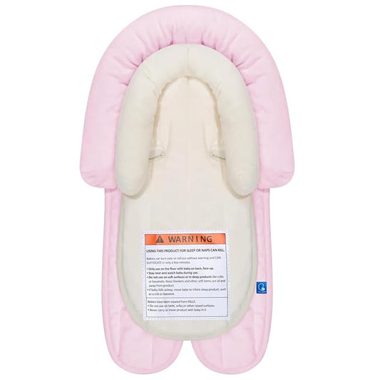 COOLBEBE New 2-in-1 Babybody Supports for Baby Newborn Infants - Extra Soft Stroller Cushion Pads Car Seat Insert, Seasons, Pink