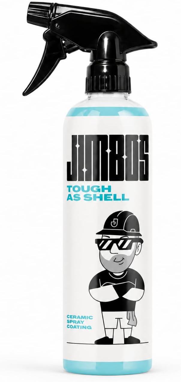 JIMBO'S TOUGH AS SHELL CERAMIC SPRAY – Super Slick, Streak-Free Protection for Paint, Glass, Trim & More | Easy-to-Use Hybrid Ceramic Coating with UV Protection | 16oz