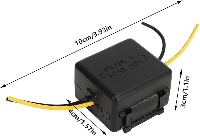 2Pcs Car Stereo Noise Filter, 12V Car Power Filter, 3.93in Amplifier Noise Filters, ABS Cars Radio Power Filters for Cars Stereos Receivers, Equalizers, Amplifier, Speaker