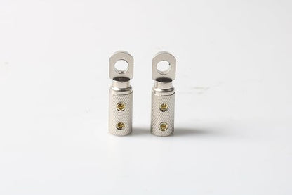 4 GA Wire Terminal Connector 5/16 Ring Wiring Terminals 4 Gauge Power Ground Cable Lugs with Adhesive Heat Shrink Tubing (2PCS)