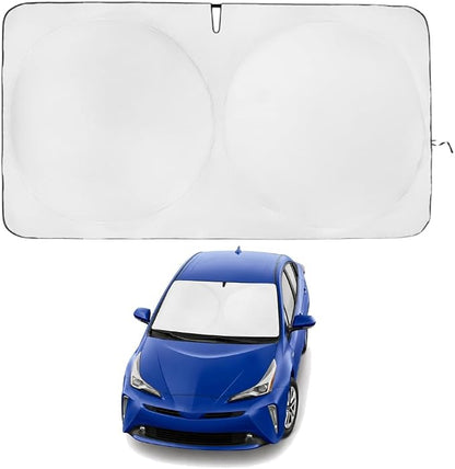 Windshield Sun Shade | Compatible for Toyota Prius Hatchback (2016-2022) | Certified 99.87% UVB & 99.02% UVA Car Sun Shade. Award Winning Sunshade - Patented Technology | Car Shades by Kinder Fluff
