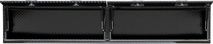 Buyers Products 1721361 Topsider Truck Tool Box, 16x13x96 Inch, Gloss Black Diamond Tread Aluminum, Dual Flip-Up Doors, Locking Compression Latch, Weather Resistant, No-Drill Mount, Made in USA