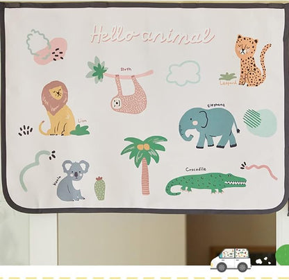 Magnetic Car Sun Shade Curtain for Side Window – Sun Blocker and UV Protector for Baby, Kids, and Pets – Universal Fit with Built-in Magnets for Steel-Framed Door (Animal Friends)
