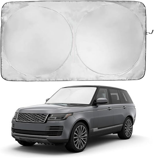 Windshield Sun Shade | Compatible for Land Rover Range Rover (2013-2021) | Certified 99.87% UVB & 99.02% UVA Car Sun Shade. Award Winning Sunshade - Patented Technology | Car Shades by Kinder Fluff