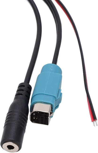 Bluetooth AUX in Cable Adapter Stereo Full Speed with Removable Microphone Replacement for Alpine 2009 and up