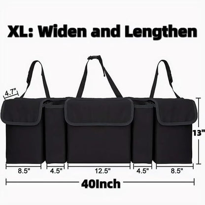 AOPHY Car Organizers and Storage, Backseat Hanging Organizer with 5 Pockets, Waterproof Collapsible Large Capacity Organization Bag, Interior Accessories Trunk Organizer for Car, SUV, Truck, MPV