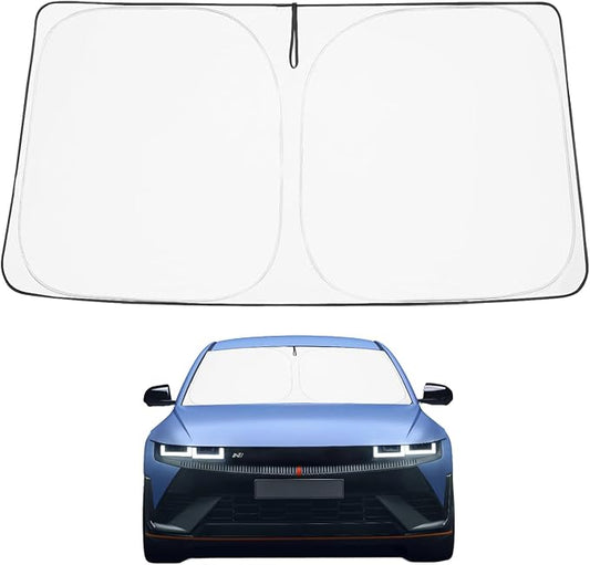 Proadsy 2026 Upgrade Windshield Sun Shade Custom Fit Hyundai Ioniq 5 2022-2025 2026 4-Layer Foldable Front Sunshade Protector Sun Visor Blocks UV Rays Keep Car Cooler Accessories