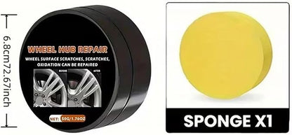 Tire Polishing Paste, 50g Wheel Renewal Balm with Sponge Tire Dressing Paste for Home Garage Outdoor Workshop Automotive Truck SUV RV Motorcycle Sedan